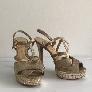 Golden scrappy heels